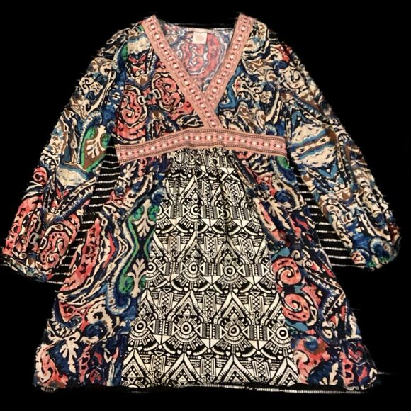 Flying Tomato Dresses & Skirts - Flying Tomato Boho A-line Dress Colorful & Fun Women's Large